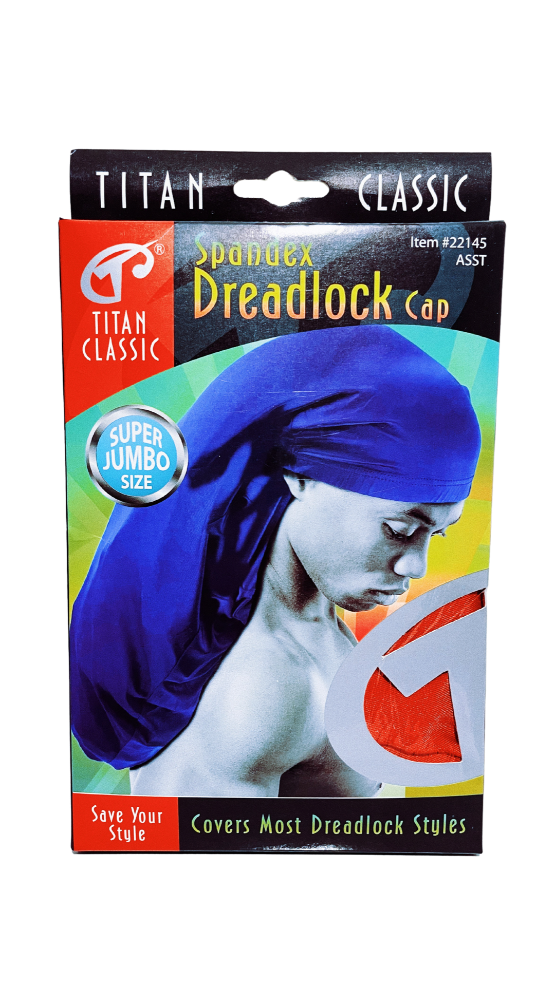Titan Classic Spandex Dreadlock Red Cap Super Jumbo Size
