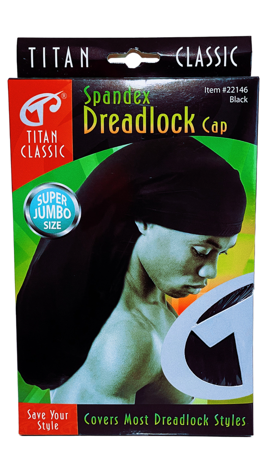 Titan Classic Spandex Dreadlock Cap Black