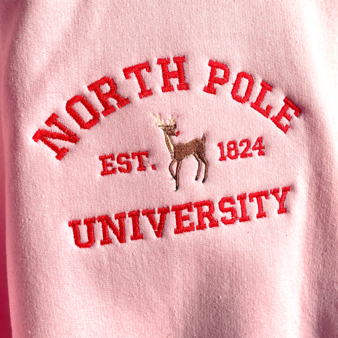 Christmas North Pole University Deer Sweater/Hoodie